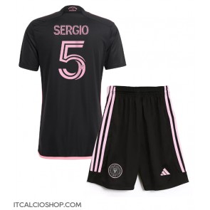Inter Miami Sergio Busquets #5 Seconda Maglia Bambino 2024-25 Manica Corta (+ Pantaloni corti)
